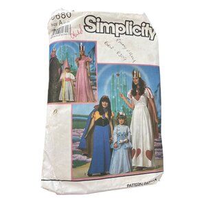 90s Simplicity 0680 Costume Patterns Size 2-7 Princess Queen Wizard Fairy CUT